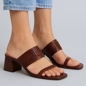 NEW Madewell Kaitlin Block Heel Sandal Apple Butter